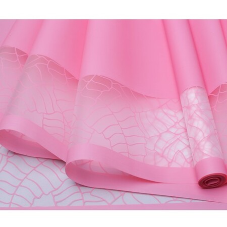 Пленка матовая Листья на кайме 70см x 10м розовый туманный