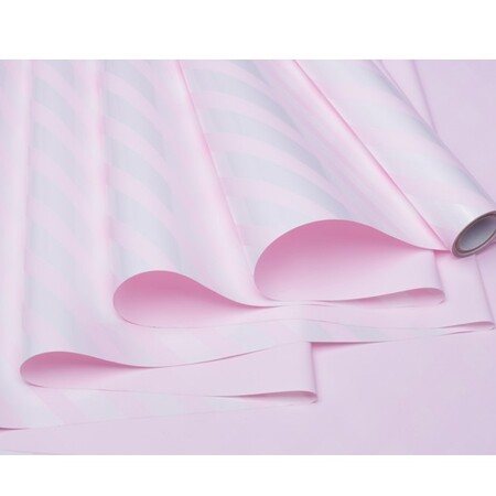 Пленка матовая двухцветная 60мкм 60см x 10м Диагональ жемчуг/розовый нежный
