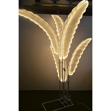 Декоративная металлическая конструкция со светодиодами Банановые Листья, h260 см, W111-1