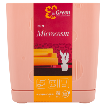 IG623410040	Горшок для цветов InGreen MICROCOSM 0,5л Персиковая карамель