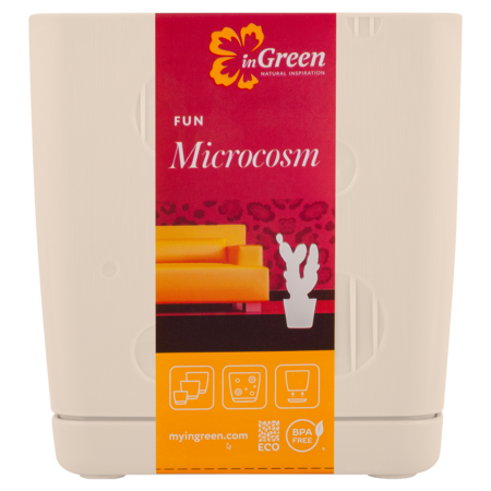 IG623410001	Горшок для цветов InGreen MICROCOSM 0,5л Сливочный